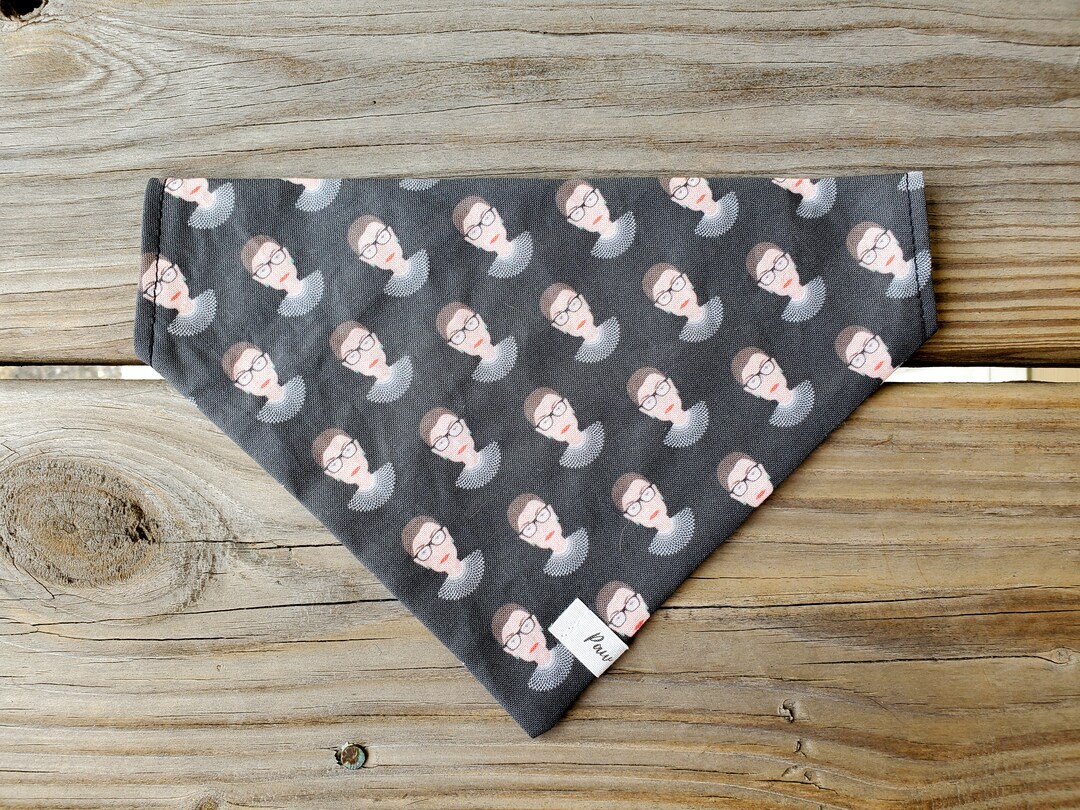 Queen RBG / SlipOn Pet Bandana / Dog Bandana / Dog Scarf / Cute Dog