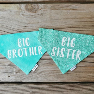 Big Brother/Big Sister Bandana | Slip-On Pet Bandana | Dog Bandana | Pregnancy Announcement | Baby Announcement | Baby Dog Bandana