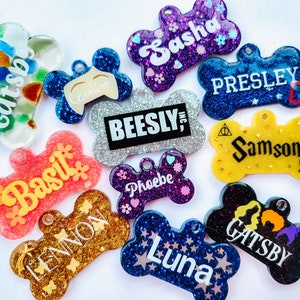 Custom Dog Tag | Design Your Own Dog Tag | Handmade Dog Tag | Cat Tag | Pet Tag | ID Tag | Resin Tag