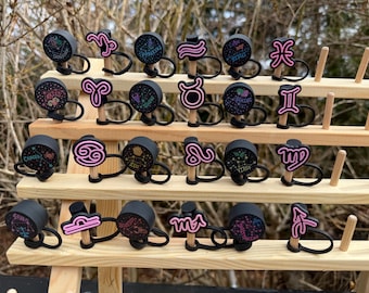 Zodiac Straw Topper, Horoscope Sign, Celestial
