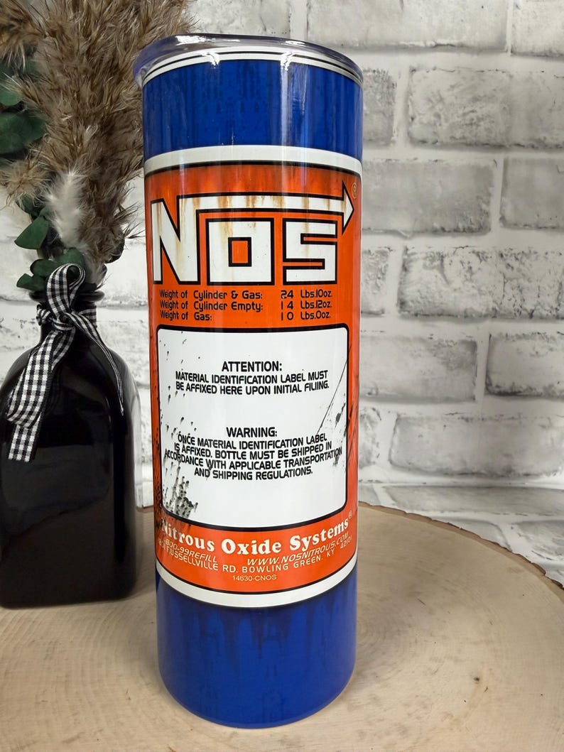 NOS Tumbler, Nitrous Oxide System, 20oz Stainless Steel immagine 1
