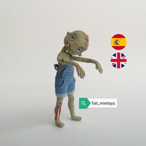AMIGURUMI PATTERN Spanish/English Zuri the ZOMBIE