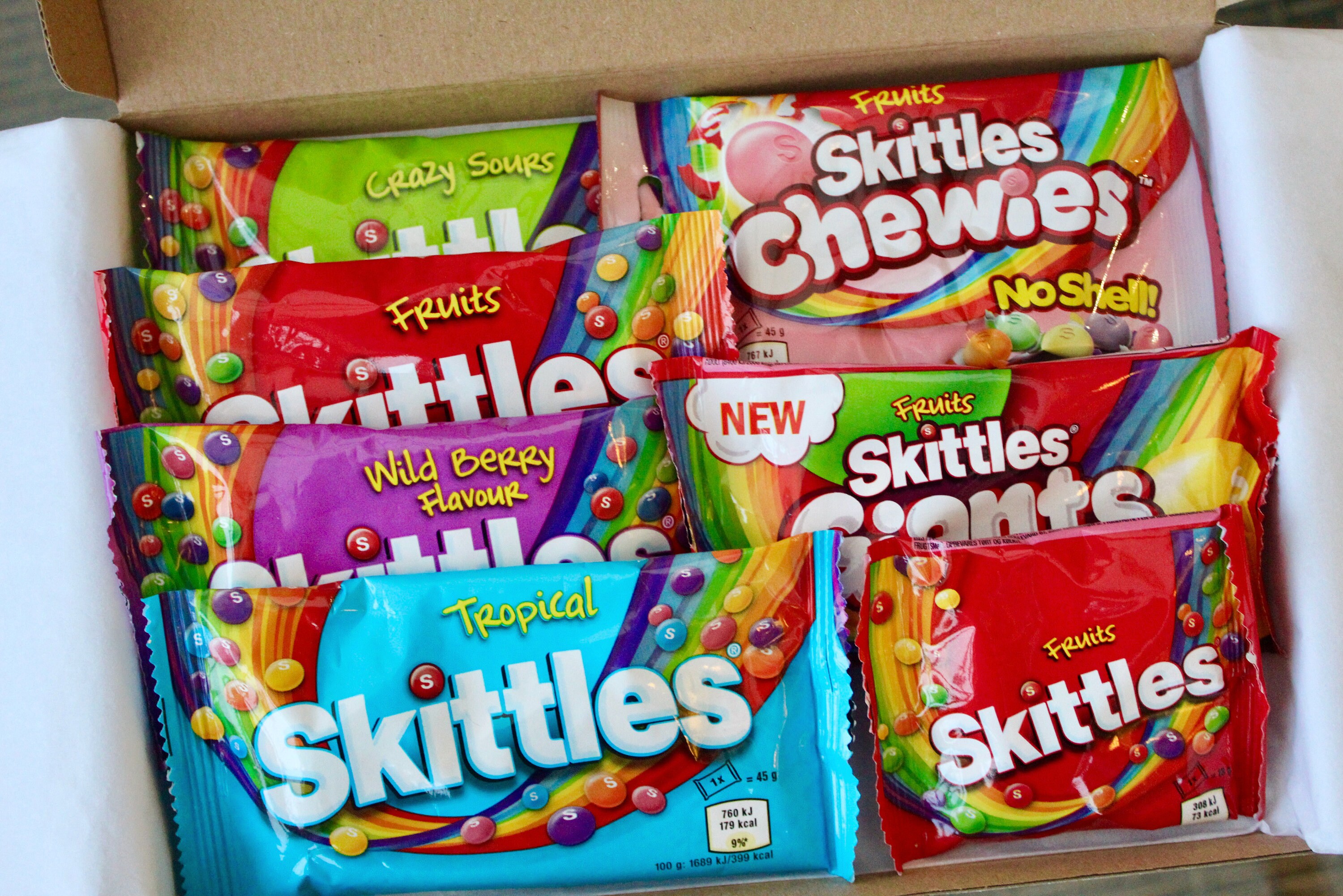 Skittles Sweet Box Rainbow Personalised Sweet Hamper Etsy