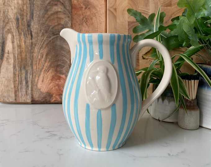 Keele Street Pottery, K.S.P. Pottery Bulmers Cider Woodpecker Blue and