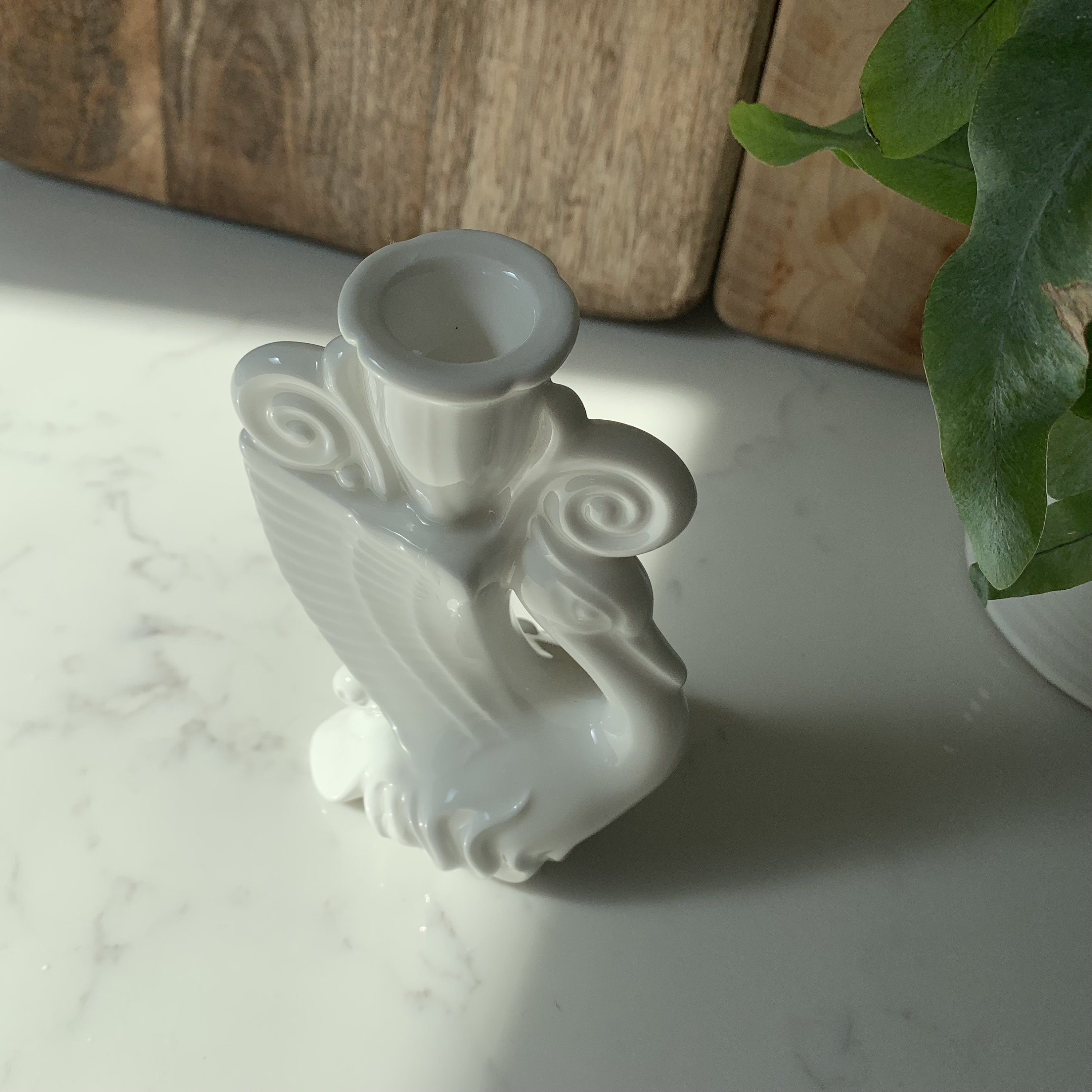 Vintage White Swan Ceramic Candlestick / Candle Holder MCM Etsy