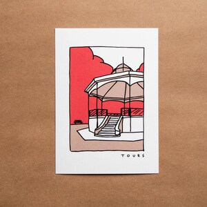 Carte postale / Illustration – Tours, Jardin des Prébendes