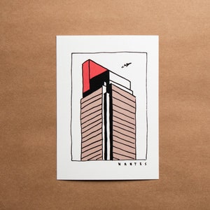 Carte postale / Illustration – Nantes, Tour Bretagne