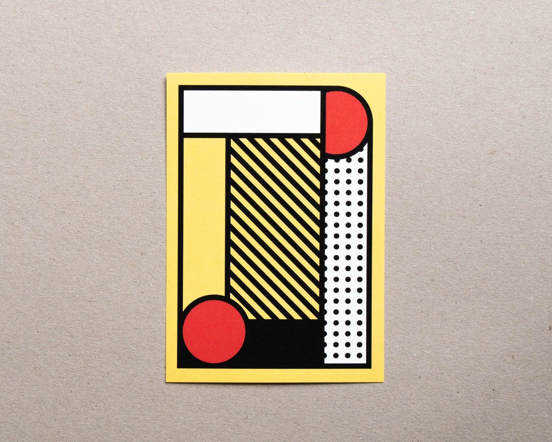 Geometry Postcard Postcard / Illustration Geometry 07 - Etsy