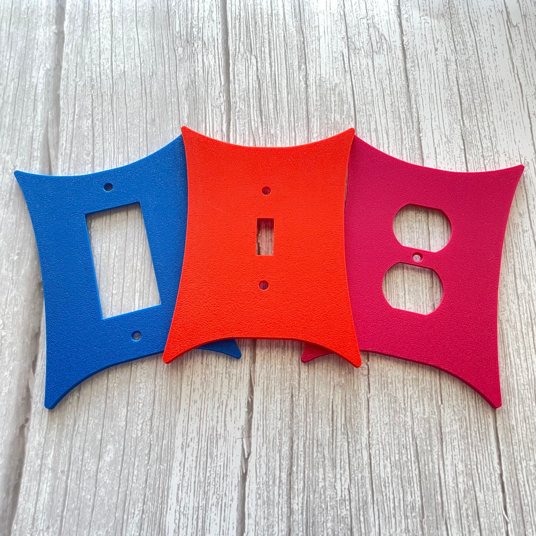 Atomic Retro 3 Light Switch Cover, Decorative Switch Plate Covers and