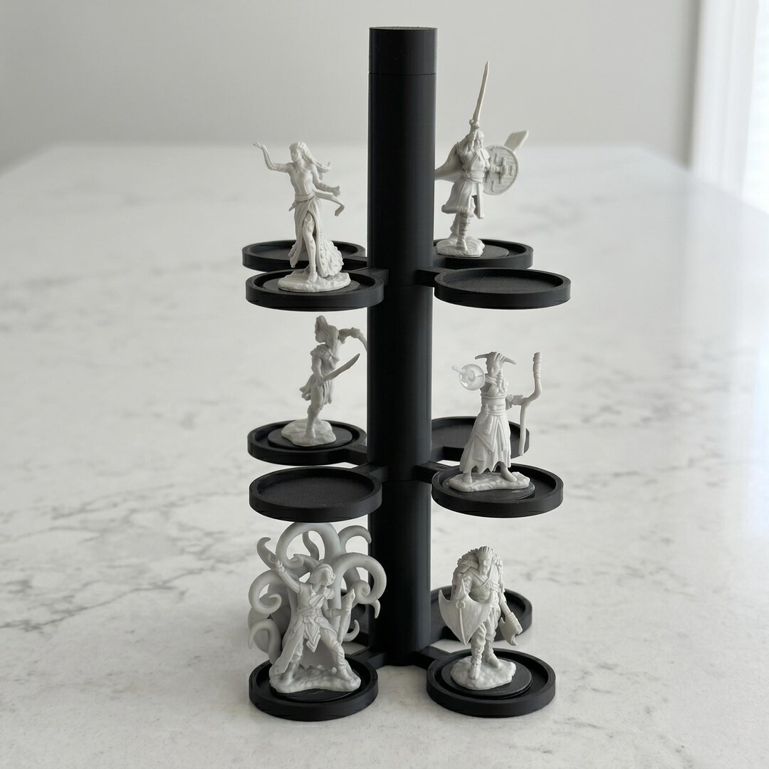 3 Tier Miniature Display Stand, 30mm RPG Figure Organizer for Tabletop ...