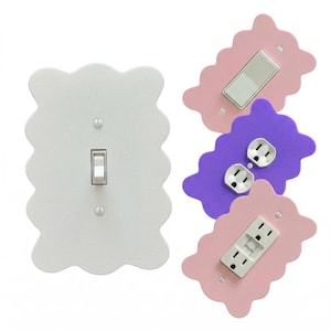 Retro Funky Scalloped Light Switch Cover | Fits Standard Toggle, Rocker, Decorator and Outlet Plates