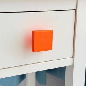 Retro Mid-Century Modern Drawer Knob, Square Shape Cabinet or Dresser Pull