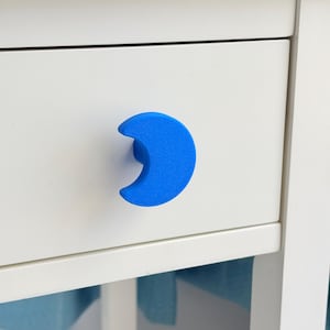 Half Moon Celestial Drawer Knob – Space Theme Cabinet or Dresser Pull