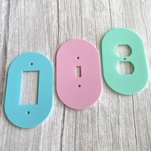 Oval Shape Light Switch Cover – Mid‑Century Modern Rocker Toggle Duplex Outlet Plate