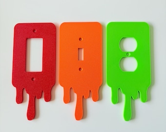 Dripping Melting Light Switch Cover | Modern Minimalist Home Accent | Toggle, Rocker, and Outlet Sizes