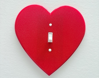 Heart Valentine Light Switch Cover | Modern Minimalist Home Accent | Toggle, Rocker, and Outlet Sizes