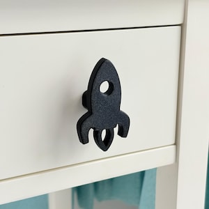 Retro Rocket Drawer Knob – Mid Century Space Theme Cabinet or Dresser Pull