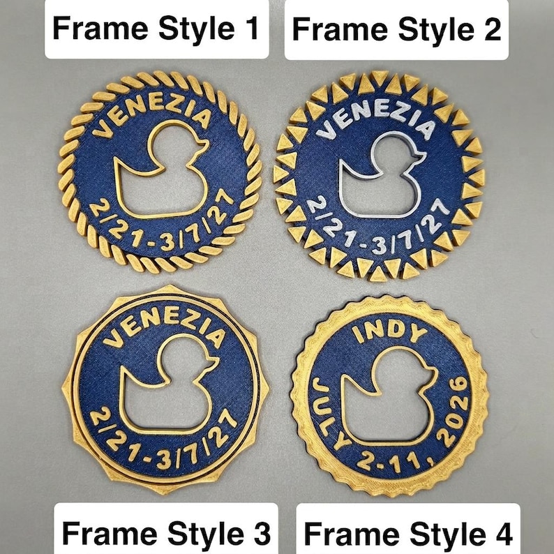 UPGRADED 2.5” Cruise Duck Magnets or Coins: Pick Your Frame & Up to 8 Colors per Magnet! image 2
