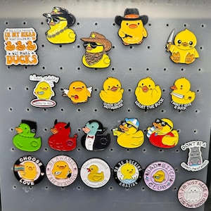 Broche colecionável de pato esmaltado – 20 modelos, acessório divertido