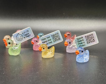 Magnetic Glow-in-the-Dark Glitter Ducks: Cruise Ducks with Custom Tags