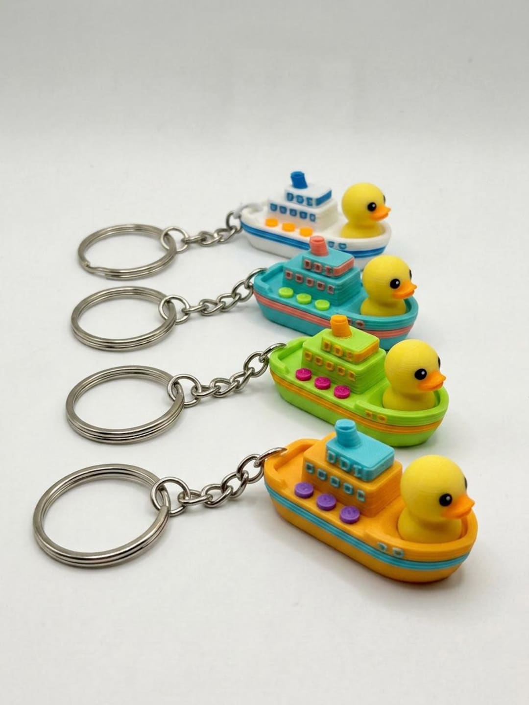 Mini Cruise Boat With Duck Captain Keychain - Pick Colors, Size ...