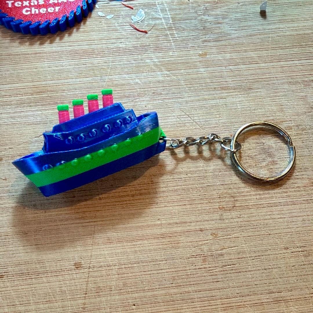 Container Ship Keychain BULK DISCOUNT Custom Cruise Ship Keychain – Pick Your Colors & Keychain ...