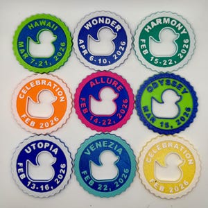 UPGRADED 2.5” Cruise Duck Magnets or Coins: Pick Your Frame & Up to 8 Colors per Magnet! image 13