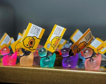 Glow-in-the-Dark Mini Resin Ducks: Custom Tags, Cruise Fun