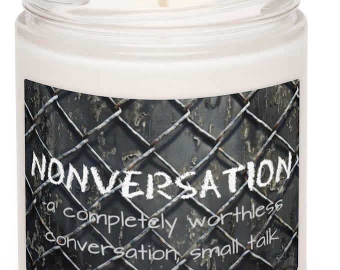 Coconut Cream Cardamom Candle, Nonversation Definition, Chain Link Decor, Witchy Rocker Gift, Calm Candle, Introvert Gift, Soy Candle