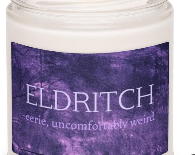 Peppered Passionfruit Candle, Eldritch Definition, Purple Velvet Decor, Witchy Weird Gift, Eclectic Candle, Eerie Decor, Soy Candle