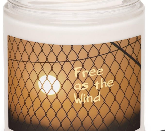 Free As The Wind Candle, Cinnamon Vanilla Scent, Golden Hour Sunset Decor, Boho Hippie Gift, Free Spirit Candle, Witchy Soy Jar Candle