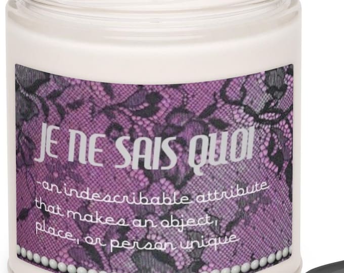 Sea Salt Orchid Candle, Je Ne Sais Quoi Definition, Purple Lace Decor, Witchy Feminine Gift, Unique Candle, Charm Jar, Soy Candle