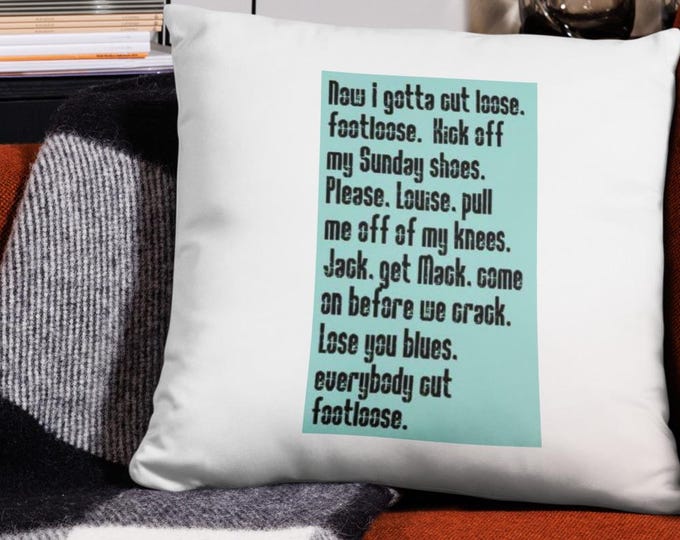 18x18 Throw Pillow, Music Lyrics Throw Pillow, 70s Music Pillow, Anniversary Gift, Wedding Gift, 80s Music, Music Home Decor