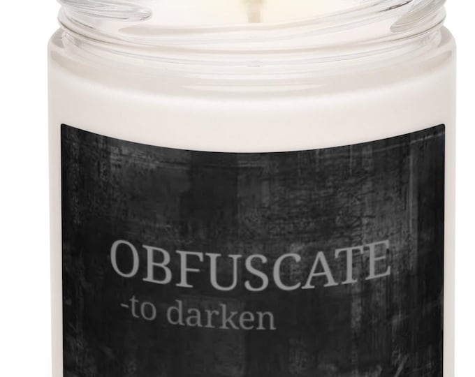 Coconut Cream Cardamom Candle, Obfuscate Definition, Goth Decor, Witchy Candle, Introvert Gift, Spell Jar, Unique Jar, Relaxation Candle