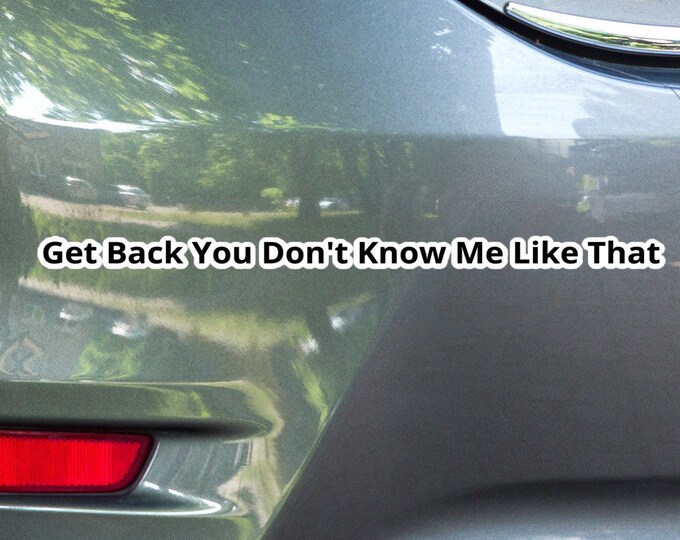 Vinyl Bumper Sticker, Vinyl Car Sticker, Attitude Sticker, Funny Gift, Music Lyrics Bumper Sticker, Music Lyrics Car Sticker, Gen-X Gift