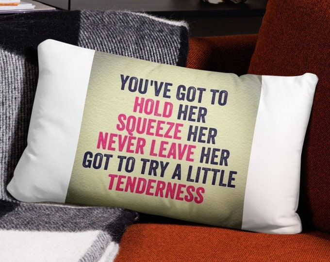 20x12 Throw Pillow, Music Lyrics Throw Pillow, 60s Music Pillow, Anniversary Gift, Wedding Gift, 60s Soul Music Home Decor