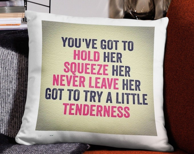 18x18 Throw Pillow, Music Lyrics Throw Pillow, 60s Music Pillow, Anniversary Gift, Wedding Gift, 60s Soul Music Home Decor