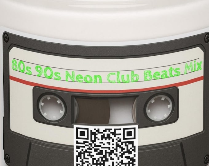 Interactive Scented Candle, 80s 90s Neon Club Beats Candle, Sea Salt Orchid Scent, 80s 90s Playlist, Retro Music Gift, Scented Soy Candle