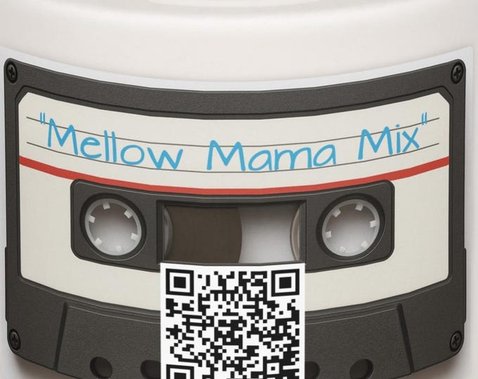 Interactive Scented Candle, Mellow Mama Mix, Sage & Lavender Scent, Scannable QR Code to Mellow Mama Mix Music Playlist, Relaxation Gift