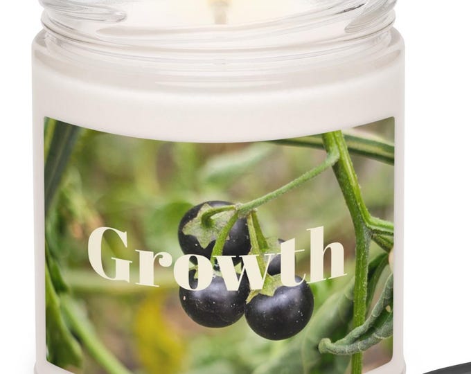 Scented Soy Candle in 5 Scent Choices - "Growth" on Original Backyard Berries Photo