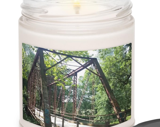 Haunted Bridge Scented Soy Candle in 5 Scent Choices, Meditation Candle, Manifestation Candle, Self Care Gift, Reusable Jar Candle