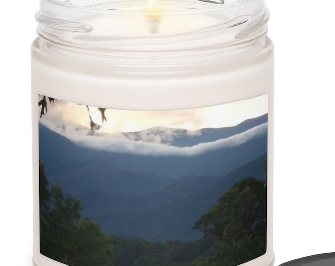 Grandmother Mountain Scented Soy Candle in 5 Scents, Nature Lover Gift, Mountain Decor, Hiker Gift, Wiccan Candle, Blue Ridge Parkway