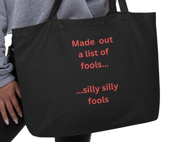 Large Organic Tote Bag, Witchy Tote Bag, Witchy Tote Bag, 80s Rock Lyrics Tote Bag, Beach Tote Bag, Witchy Gift, Travel Tote Bag, Book Tote