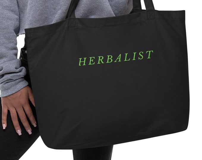 Large Eco Tote Bag, "Herbalist", 420 Tote Bag, Plant Lover Tote Bag, Festival Tote Bag, Beach Tote Bag, Farmers Market Tote Bag, Garden Tote