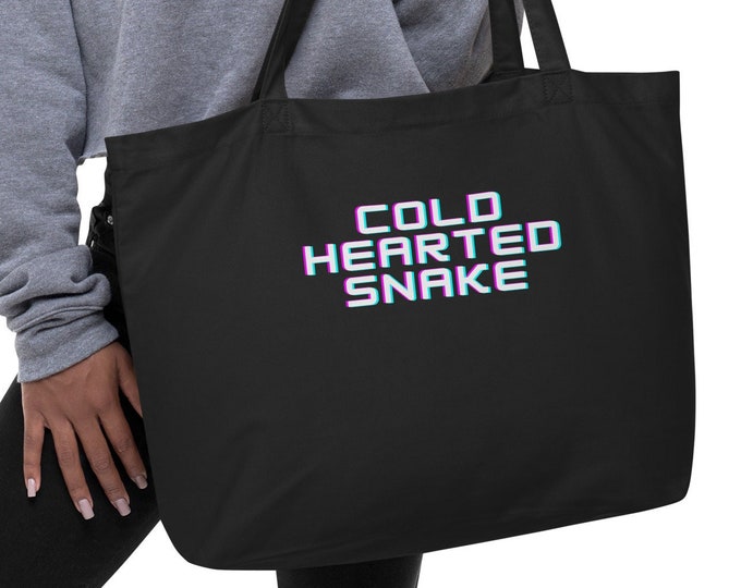 Large Eco Tote Bag, Cold Hearted Snake, Angsty Tote Bag, Attitude Tote Bag, Song Title Tote Bag, Book Tote, Market Tote, Festival Tote Bag