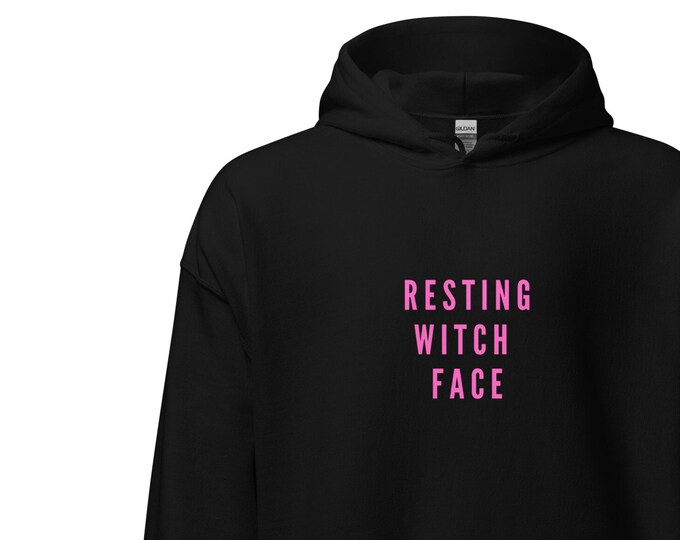 Unisex Hoodie S-5XL, "Resting Witch Face, Witchy Hoodie, Mom Hoodie, SAHM Hoodie, New Mom Hoodie, WFH Hoodie, Festival Hoodie, Travel Hoodie
