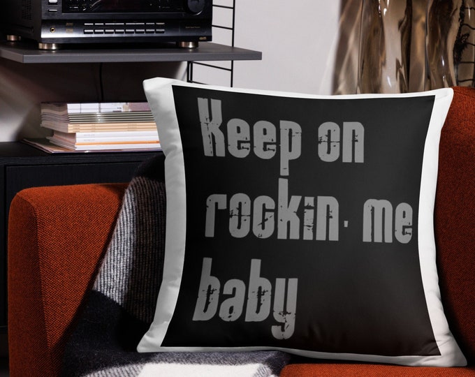 22x22 Throw Pillow, Music Lyrics Throw Pillow, 70s Music Throw Pillow, Rock Music Throw Pillow, Music Throw Pillow