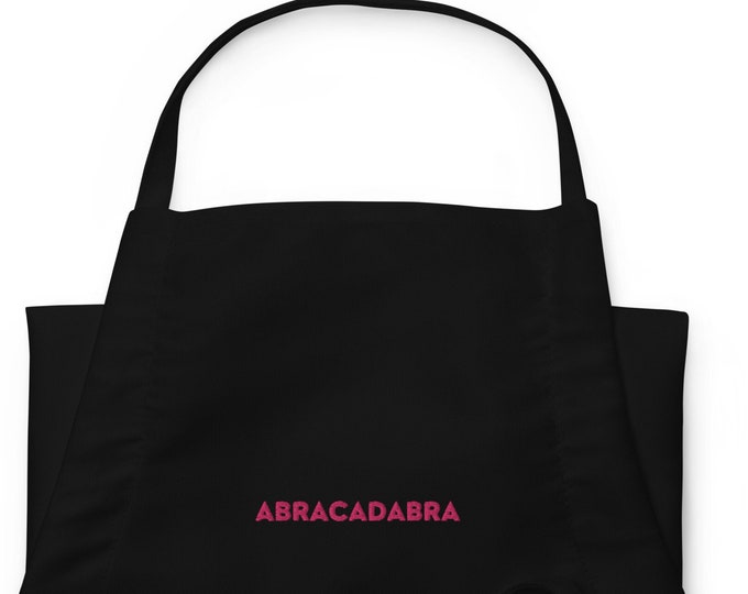 Embroidered Apron, ABRACADABRA, WFH Apron, Chef Apron, Home Cook Apron, Home Cook Gift, Chef Gift, Kitchen Gift, Food Lover Gift