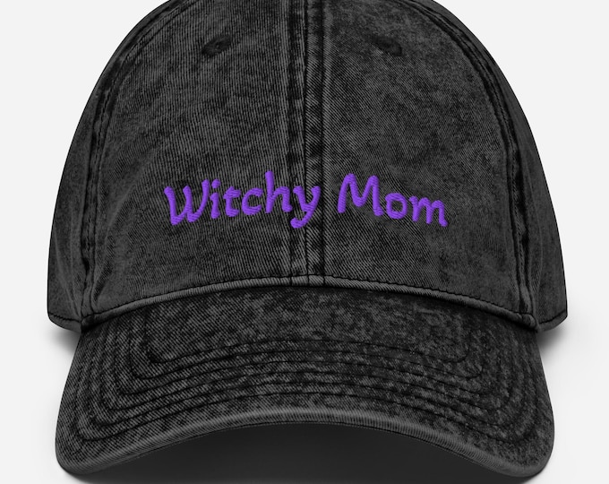 Vintage Style Cotton Twill Cap with Embroidered Quote