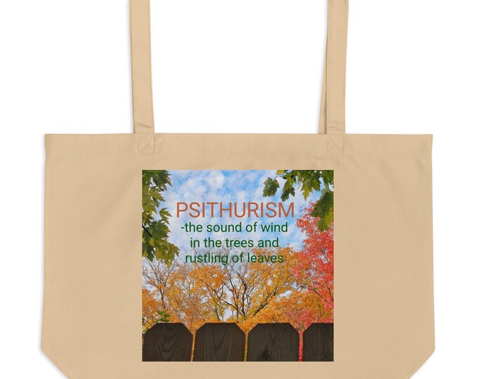 Large Organic Tote Bag, Autumn Leaves Tote Bag, Fall Nature Bag, Eco-Friendly Reusable Shopping Bag, Autumn Gift, Fall Foliage Market Tote